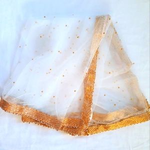 Chic Gold and White Women's Wrap